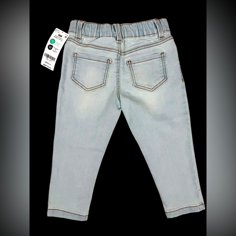 OshKosh B’gosh by Carter’s Baby Girl Jeans 18M Light Wash – Brand New with Tags - Picture 3 of 16